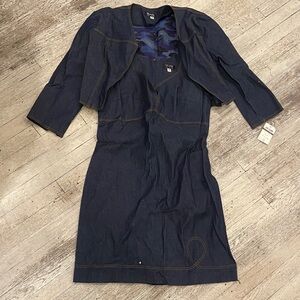 ICE CUBE By MICHAEL Stylish Navy Denim Dress with Jacket SIZ 10